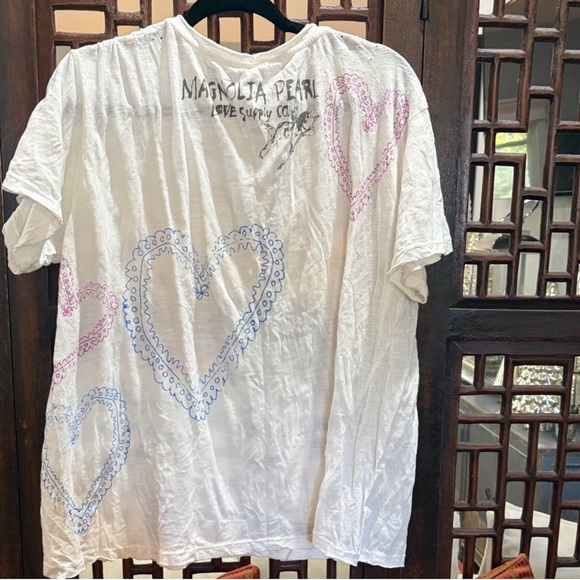 Magnolia Pearl Frida Del Sol White and Orange Graphic Tee - Picture 2 of 2